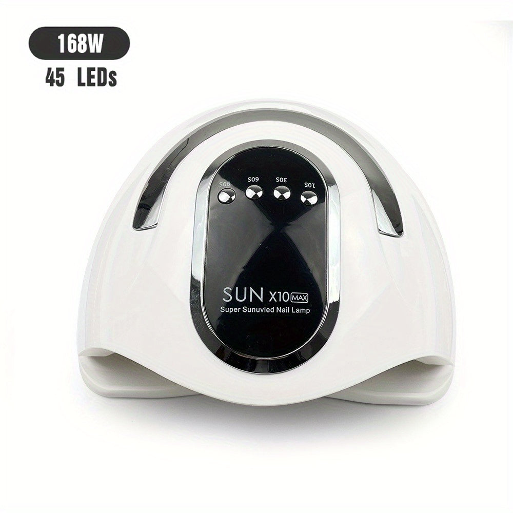 High Power Dual Light Source Nail Lamp with 66 Lamp Beads - UV Nail Dryer for All Gel Polish, LED Phototherapy Light for Home Salon and DIY Nail Art