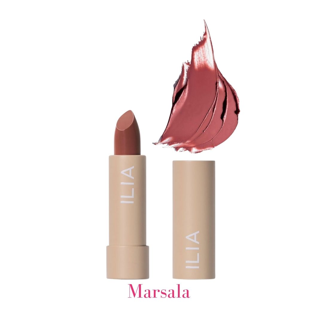ILIA Color Block High Impact Lipstick - AILLEA - Marsala: Neutral Brown with Cool Undertones