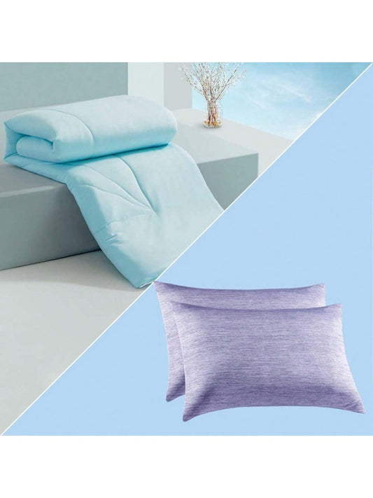 Homehours Cooling Comforter Queen 79'' x 86'' and Cooling Pillow Cases King 20'' x 36''