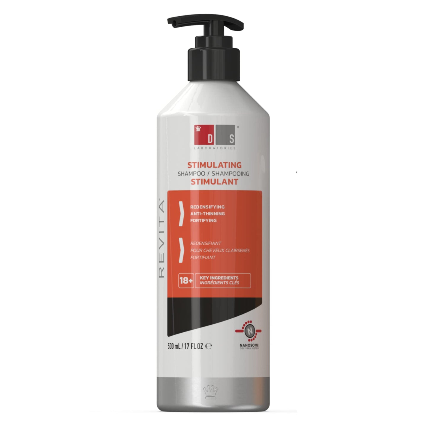 Revita Shampoo for Thinning Hair by DS Laboratories - Thickening Shampoo for Men and Women, Shampoo to Support Hair Growth, Hair Strengthening, Volumizing, Sulfate Free, DHT Blocker (17 fl oz)