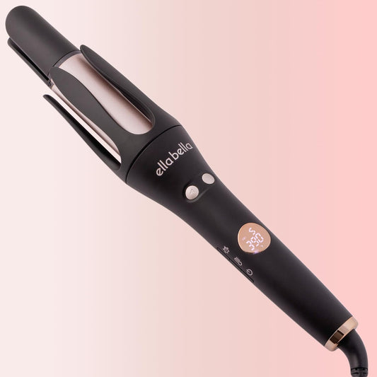 ELLA BELLA¨ Automatic Rotating Curling Iron ¥ Auto Hair Curlers ¥ Easy to Use ¥ Digital Display to Accurately Control Temperature ¥ Transform Your Look in Seconds ¥ for Medium to Long Hair Lengths
