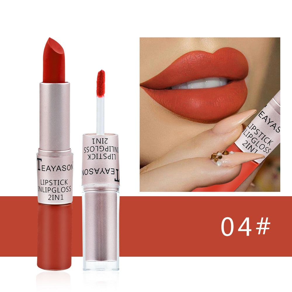 Double-Ended Non-Stick Cup Matte Lip Glosses