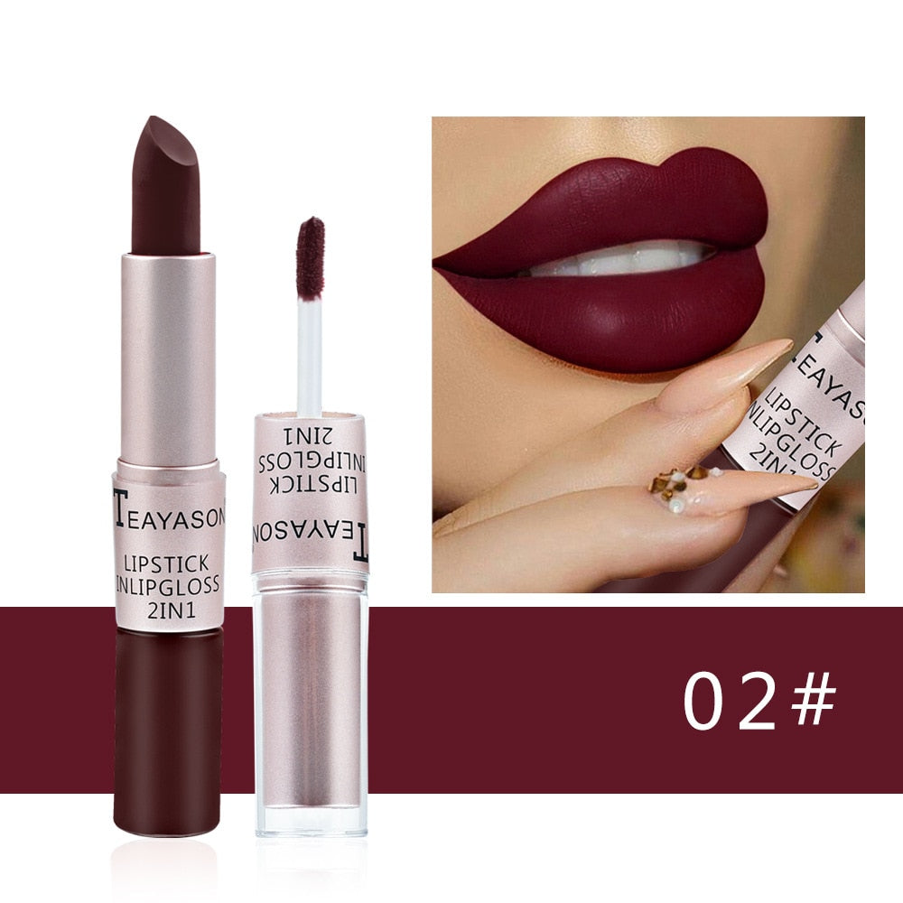 Double-Ended Non-Stick Cup Matte Lip Glosses