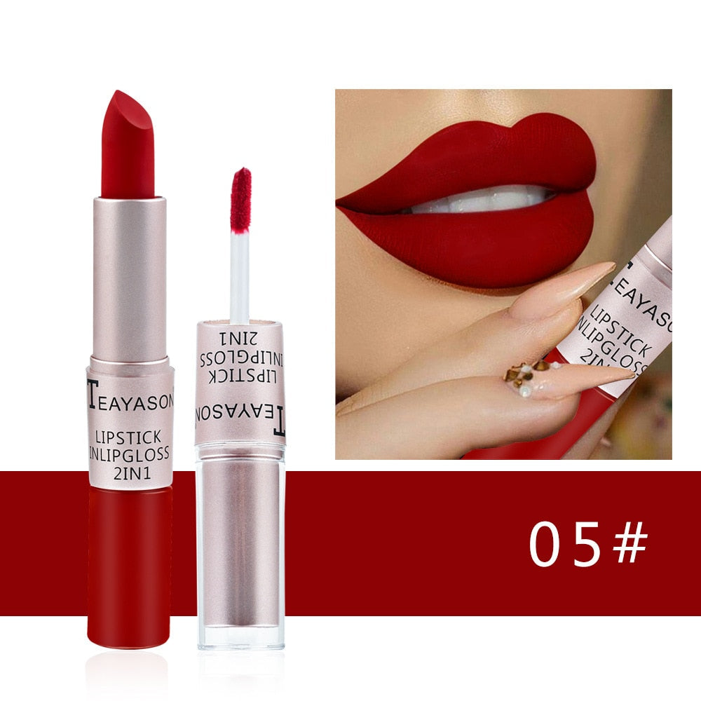 Double-Ended Non-Stick Cup Matte Lip Glosses