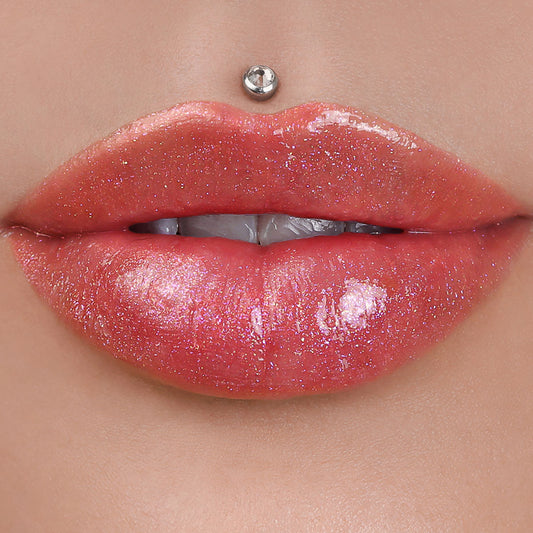 Wet Peach | tinted peach with gold and pink shift pearls
